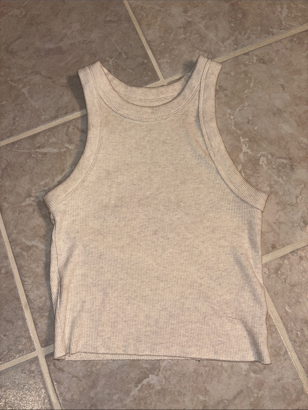 aerie cropped high-neck tank top
